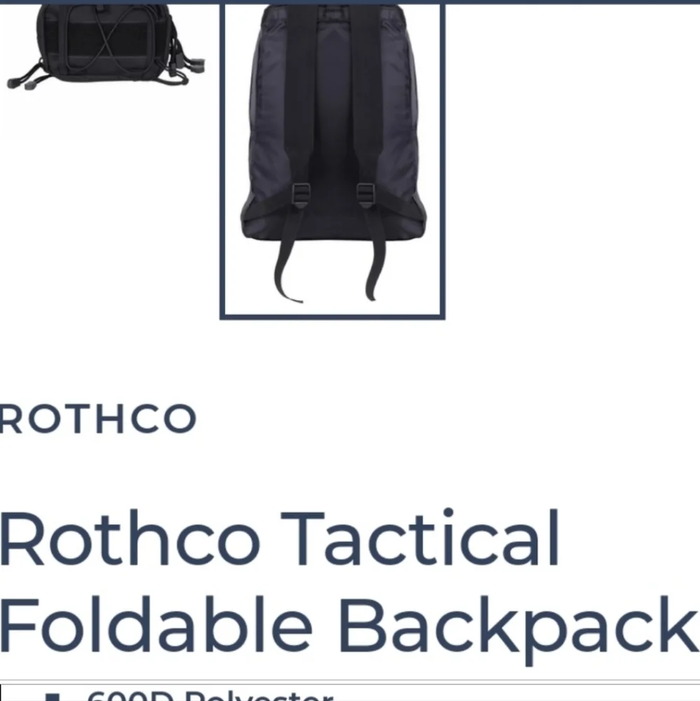 Rothco tactical backpack collapsible EUC